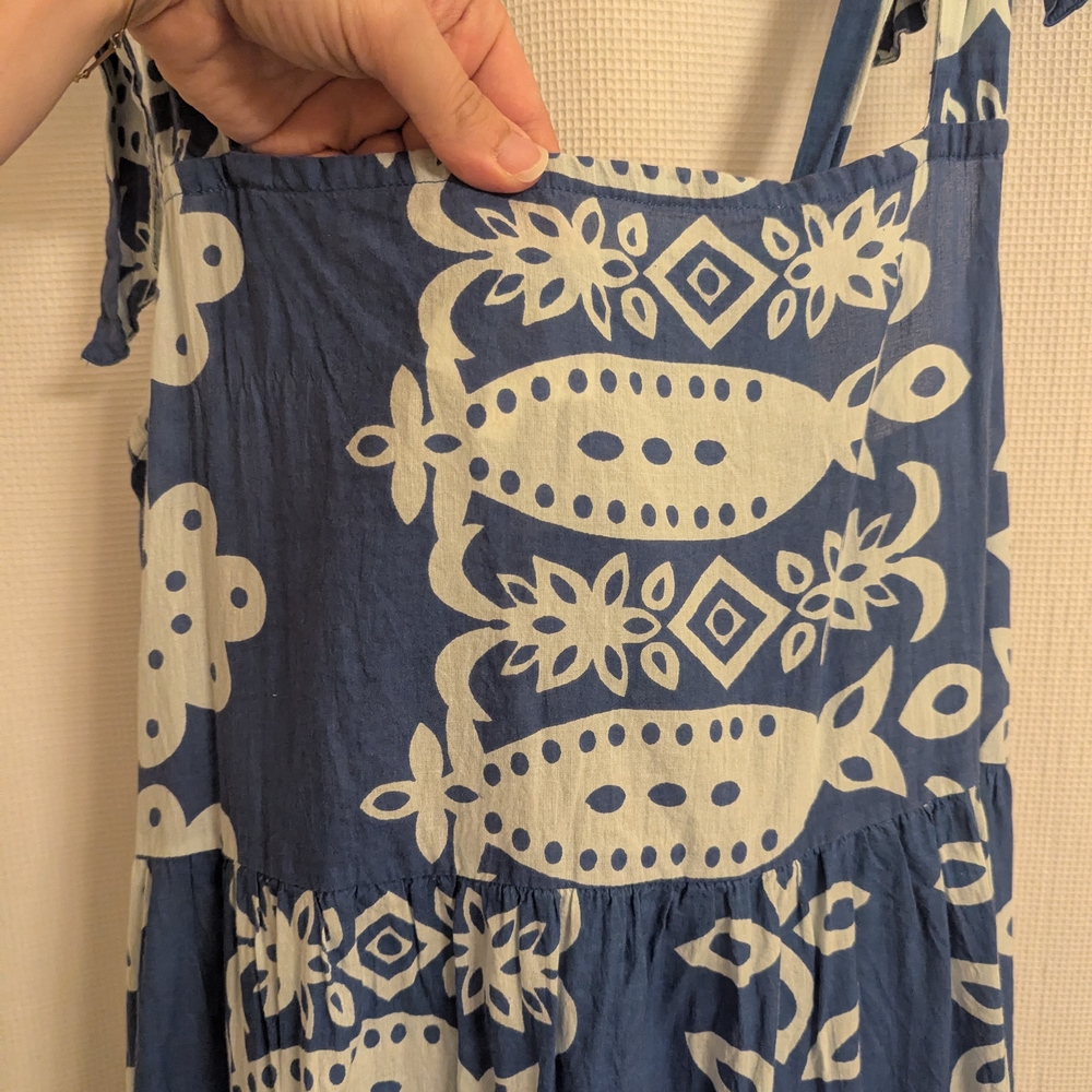 I Am Pylgrym Blue and White Patterned Maxi Dress - Picture 2 of 5